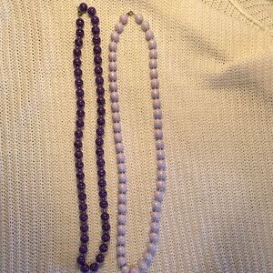Elegant purple Beaded Necklace bundle